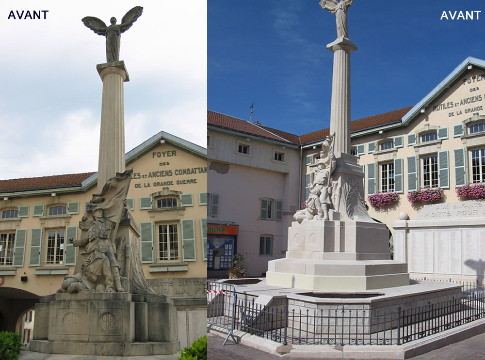 Nettoyer et rénover des monuments aux morts gérés par des Mairies.